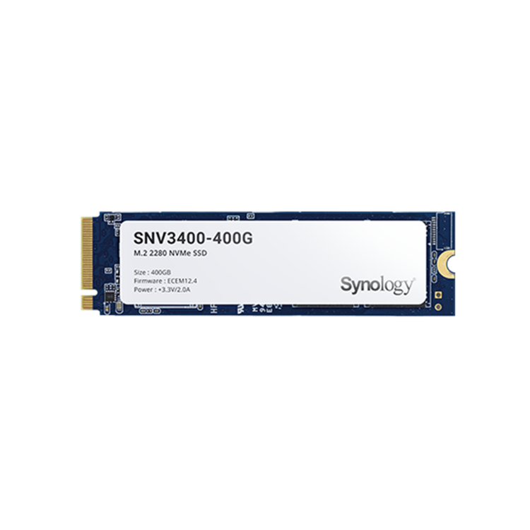Picture of SYNOLOGY SNV3400-400G M.2 2280 NVMe SSD (PN:RAM-SYN-EC213D48G)