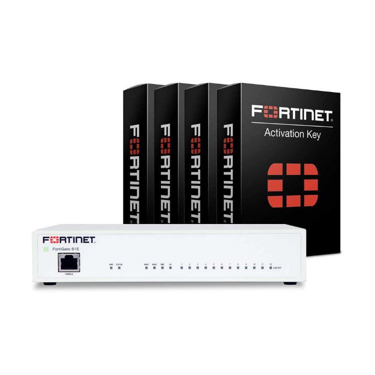Picture of Fortinet FortiGATE 81E Box with MA 5 Year (24x7) (PN:FG-81E-BDL-950-60)