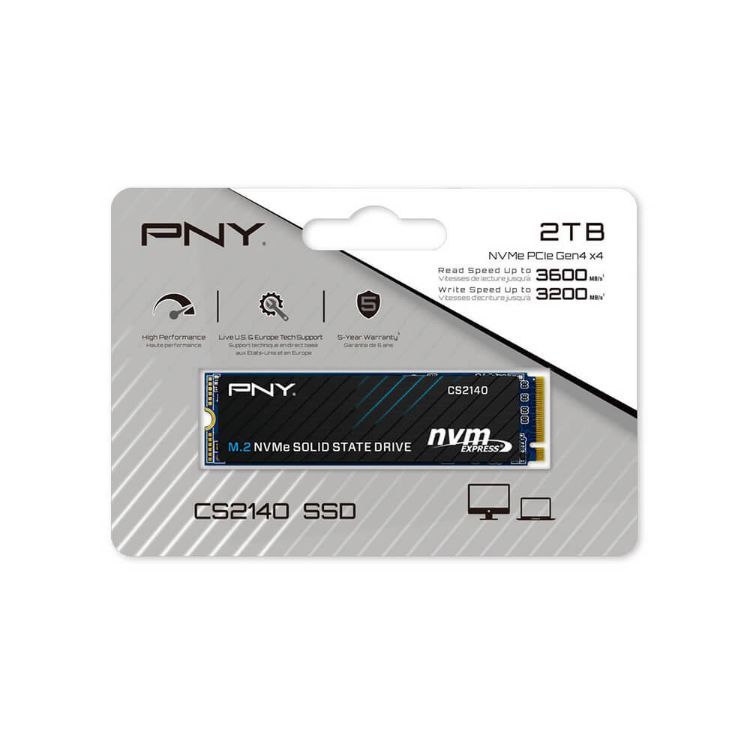 Picture of PNY CS2140 M.2 2280 NVMe Gen4x4 SSD (500GB, 1TB) เอสเอสดี เอ็มดอททู