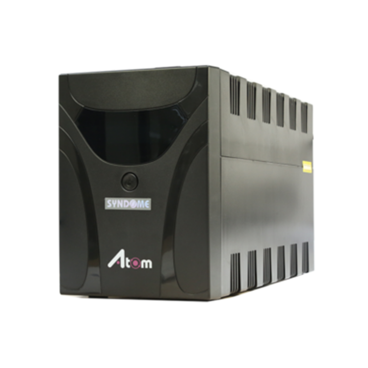 Picture of SYNDOME Atom 1000-LCD เครื่องสำรองไฟ Line interactive UPS 1000VA / 600Watt Battery 12V 7Ah *2